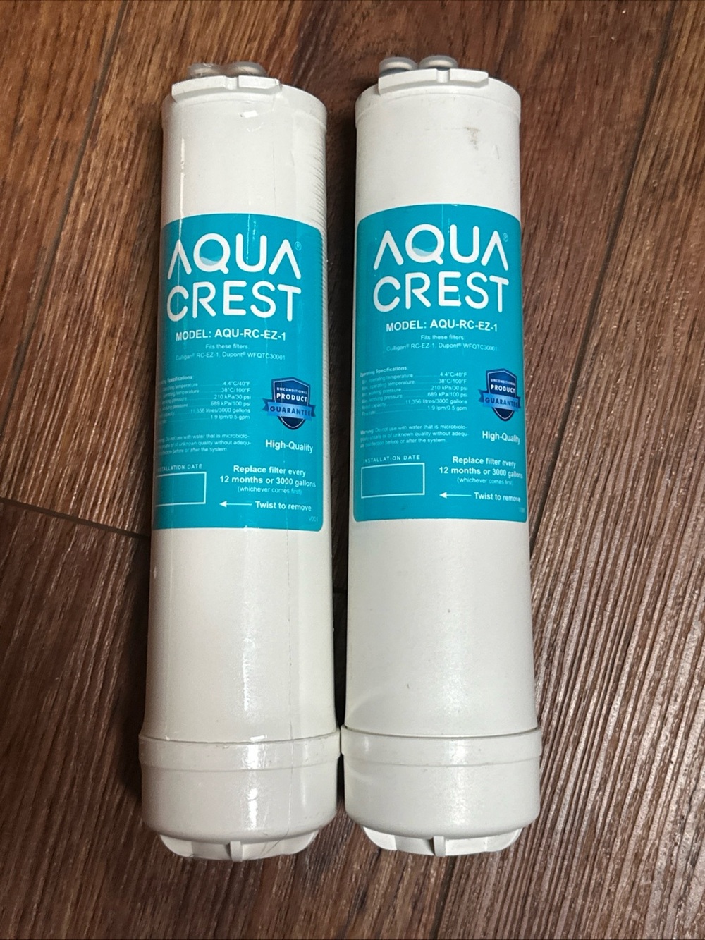 Aqua Crest AQU-RC-EZ-1 Water Filter Fits Culligan & Dupont - Set Of 2 READ